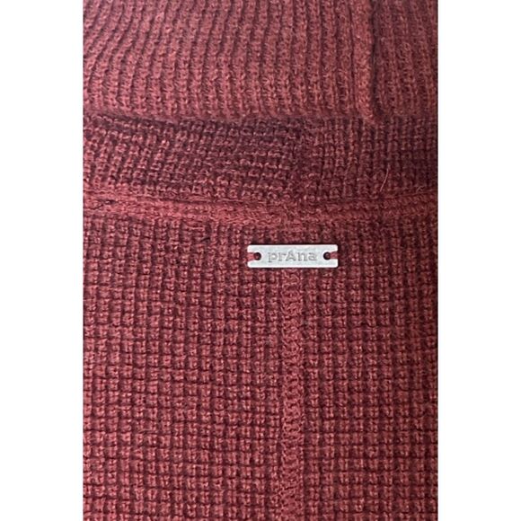 Prana NWT size M Maroon Milani Waffle Knit Sweater Dress Organic Cotton Wool ble - Picture 5 of 9